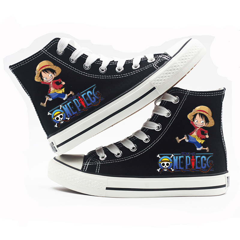 One Piece - High-top Canvas Shoes-13
