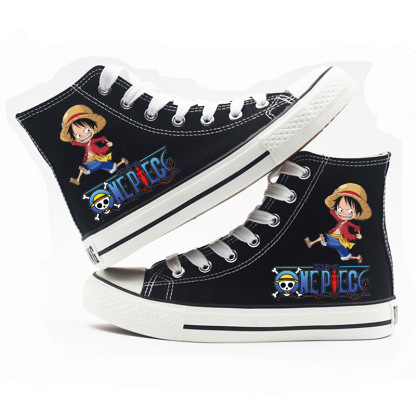 One Piece - High-top Canvas Shoes-13