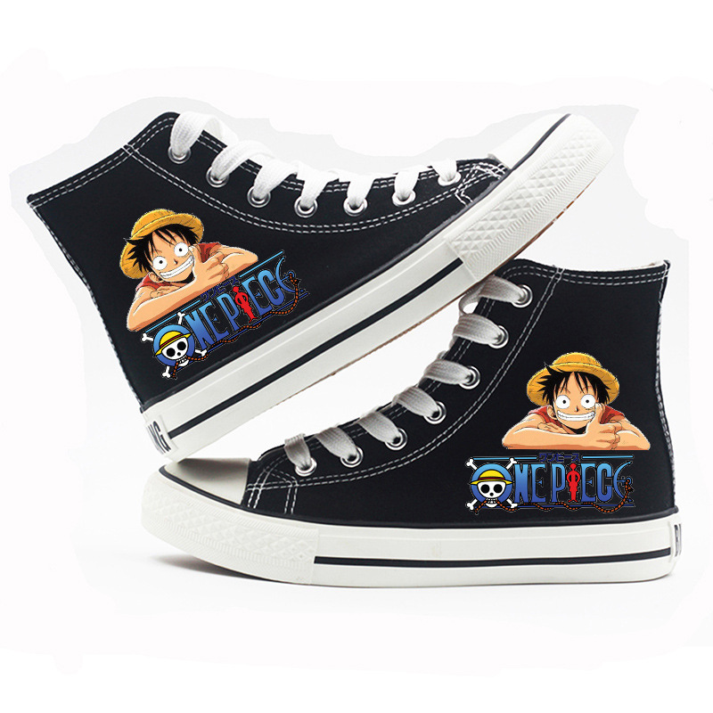 One Piece - High-top Canvas Shoes-14