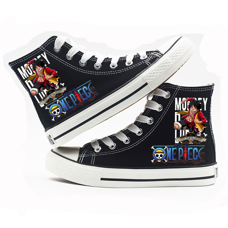 One Piece - High-top Canvas Shoes-19