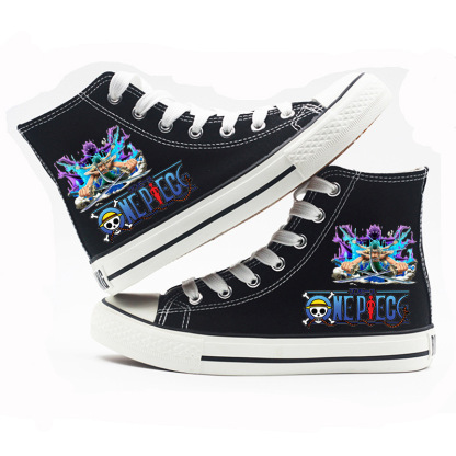 One Piece - High-top Canvas Shoes-21