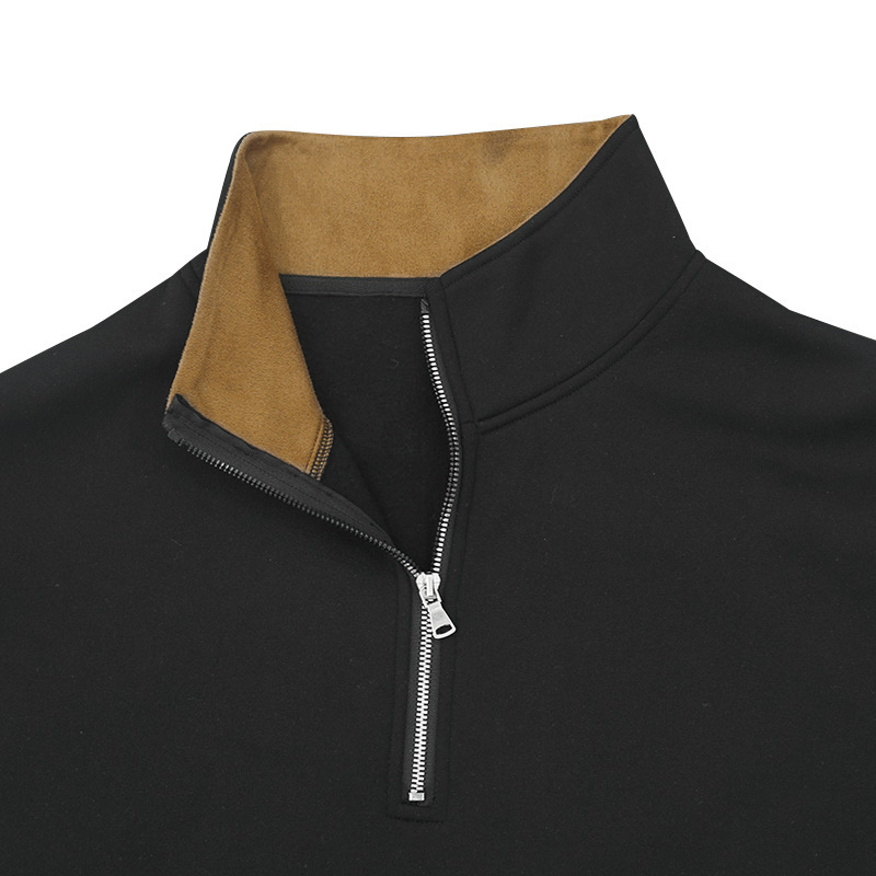 Men's Outdoor Casual Stand Cashmere Button Long Sleeve Sweater