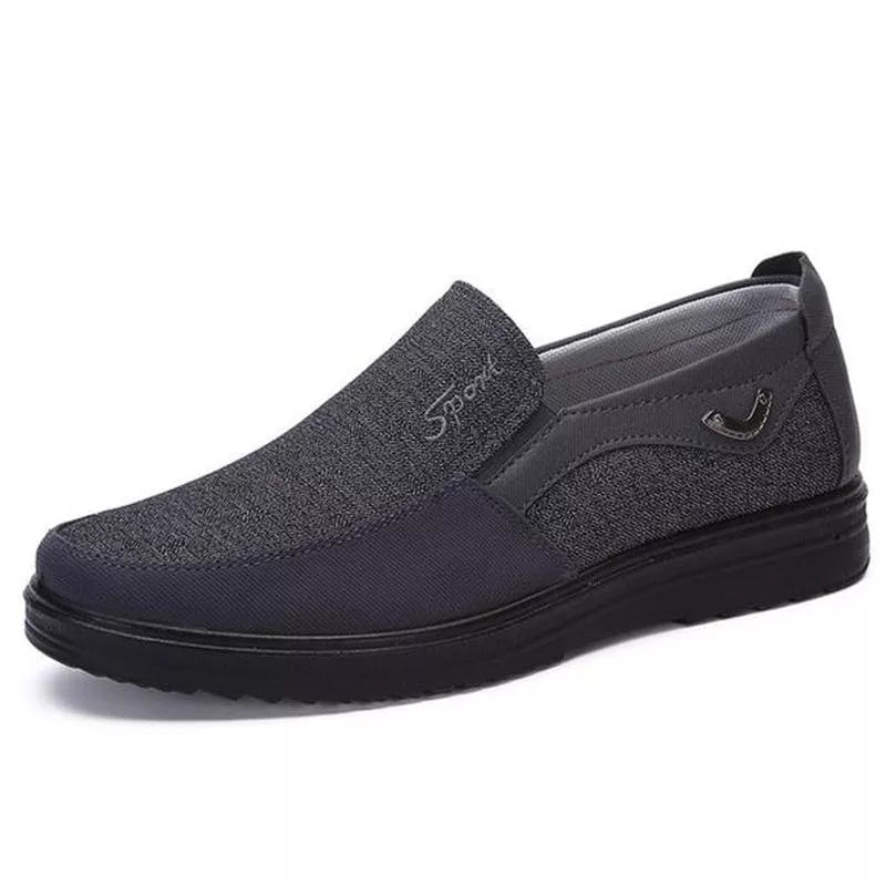 MEN'S EXTENDED WIDTH FOOT AND HEEL COMFORTABLE INSOLE NON-SLIP SNEAKERS-burnzay