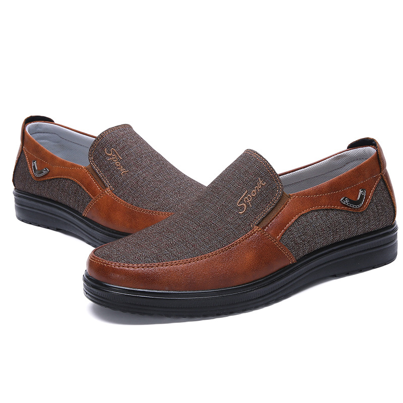 MEN'S EXTENDED WIDTH FOOT AND HEEL COMFORTABLE INSOLE NON-SLIP SNEAKERS-burnzay