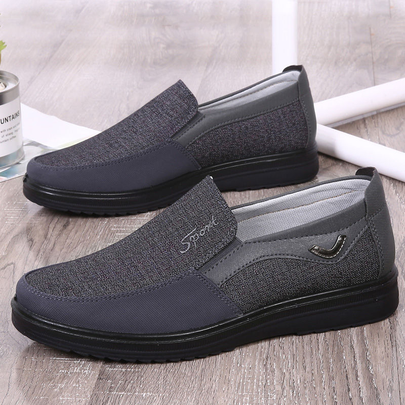MEN'S EXTENDED WIDTH FOOT AND HEEL COMFORTABLE INSOLE NON-SLIP SNEAKERS-burnzay