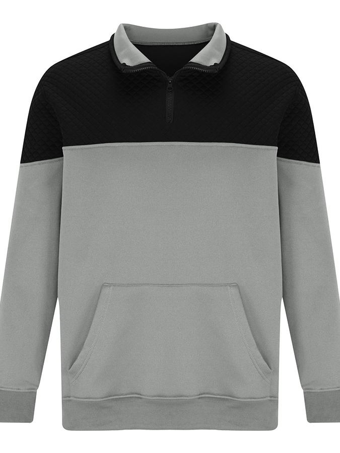 Men's Fashionable Color Block Half Zip Outdoor Casual Sweatshirt