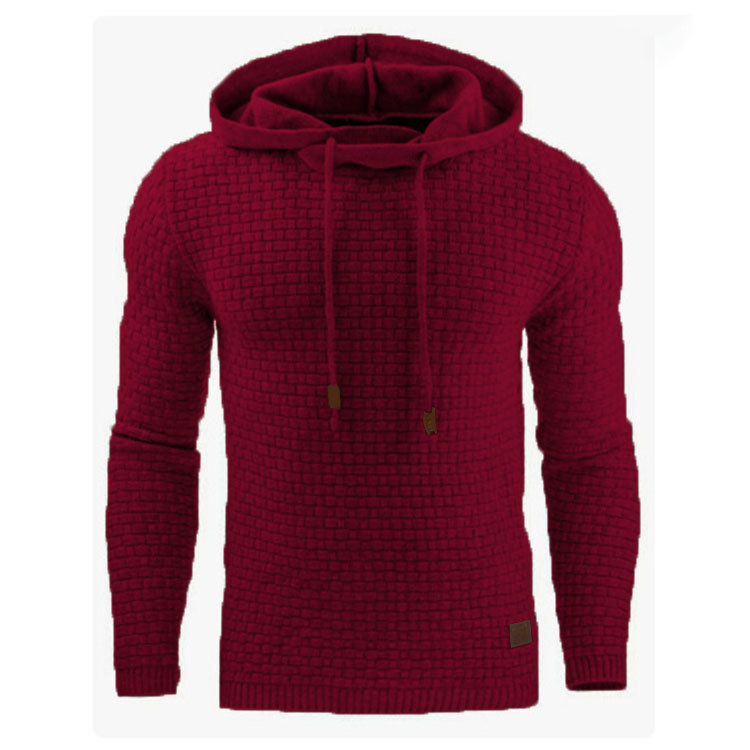 Long-sleeved hooded warm colored sweatshirt coat