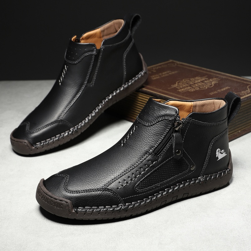 ✅ ASTM-zertifizierte Herren-Arbeitsstiefel aus Leder – Strapazierfähig, wasserdicht und rutschfest