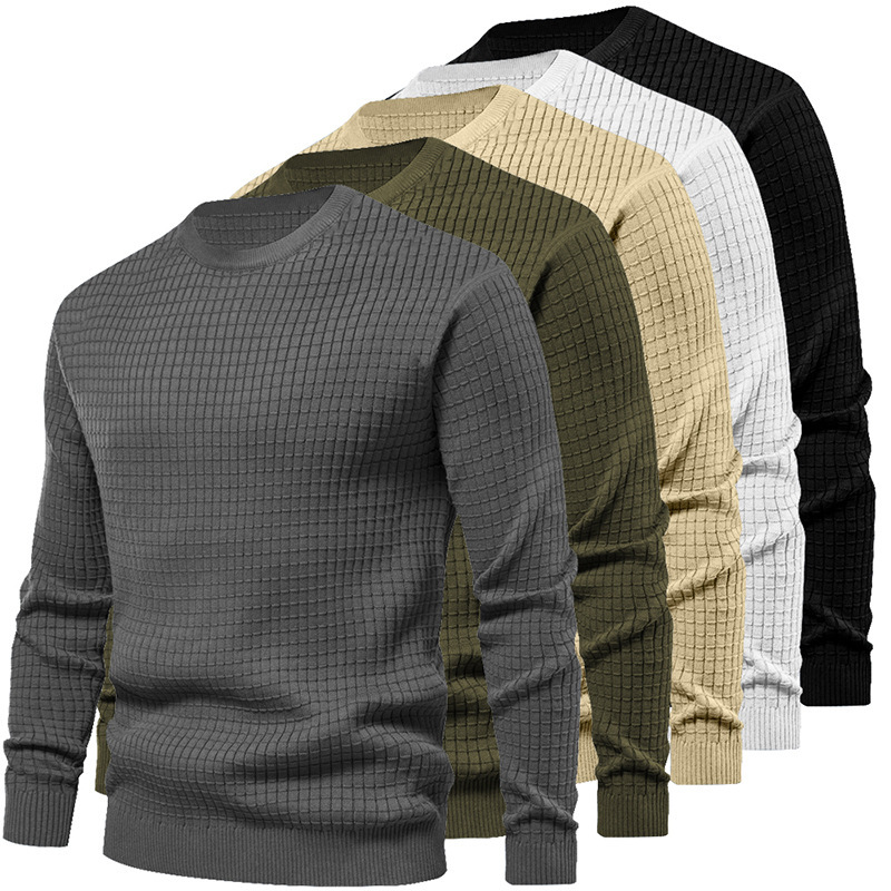Lässige Strickoberteile mit Waffelmuster für Herren