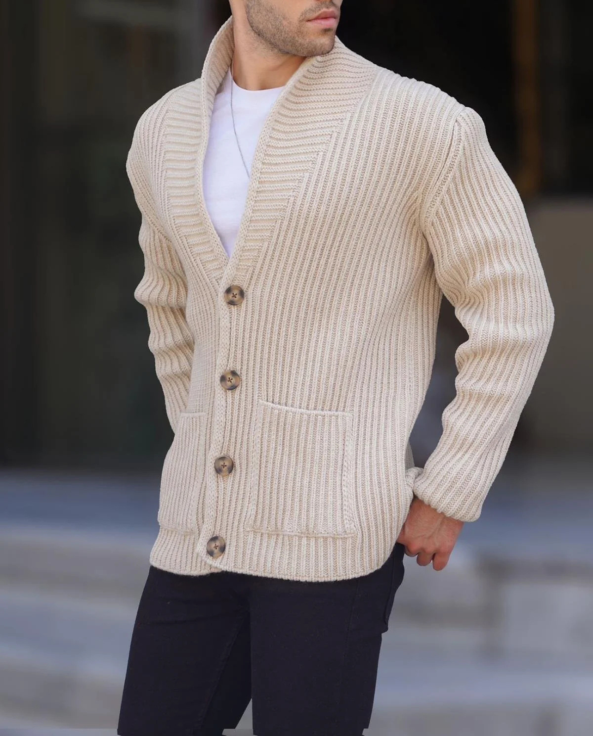 Herbst & Winter Neue Stil Herren Pullover Casual Langarm Fügen Sie Dicke Schlank Pullover Strickjacke