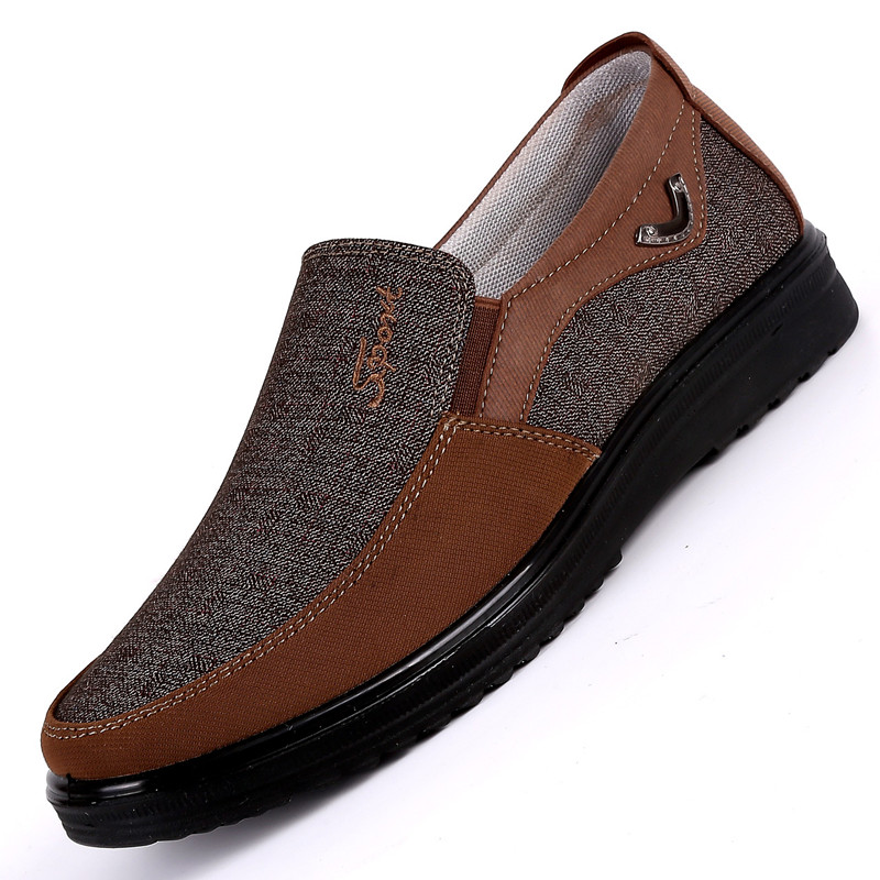 MEN'S EXTENDED WIDTH FOOT AND HEEL COMFORTABLE INSOLE NON-SLIP SNEAKERS-burnzay