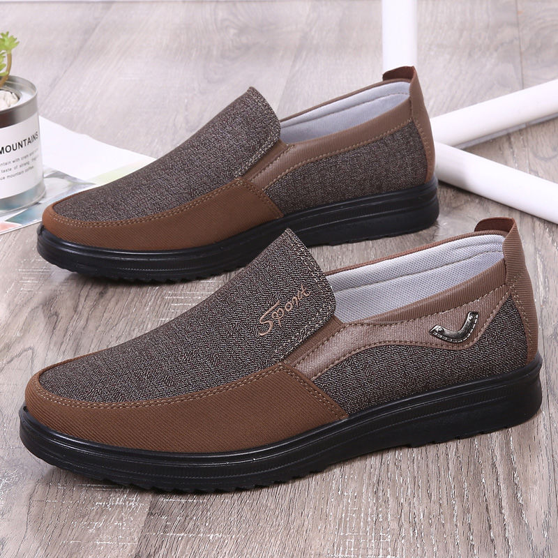 MEN'S EXTENDED WIDTH FOOT AND HEEL COMFORTABLE INSOLE NON-SLIP SNEAKERS-burnzay
