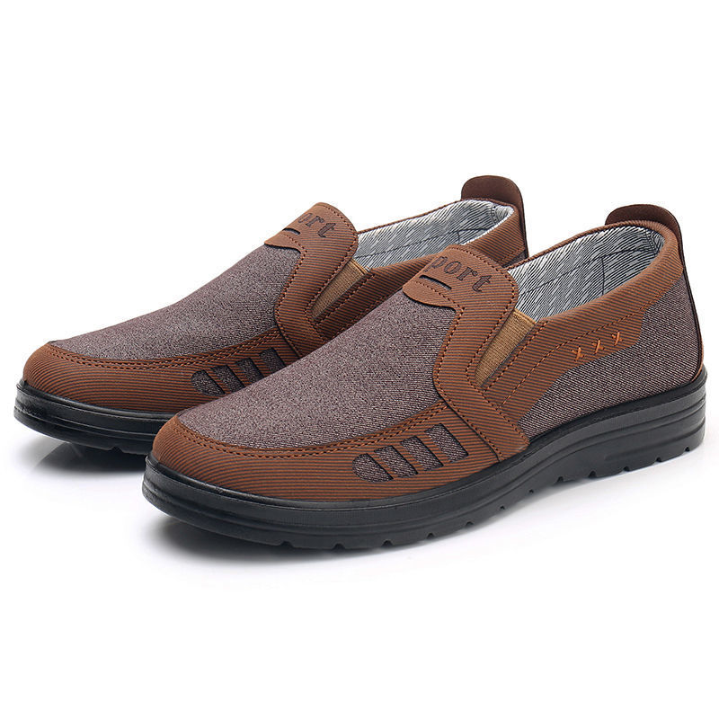 MEN'S EXTENDED WIDTH FOOT AND HEEL COMFORTABLE INSOLE NON-SLIP SNEAKERS-burnzay