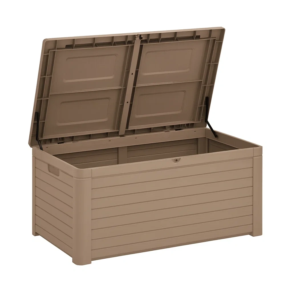 Coffre de rangement en plastique marron 120x56x63 cm-Pure Furni Shco