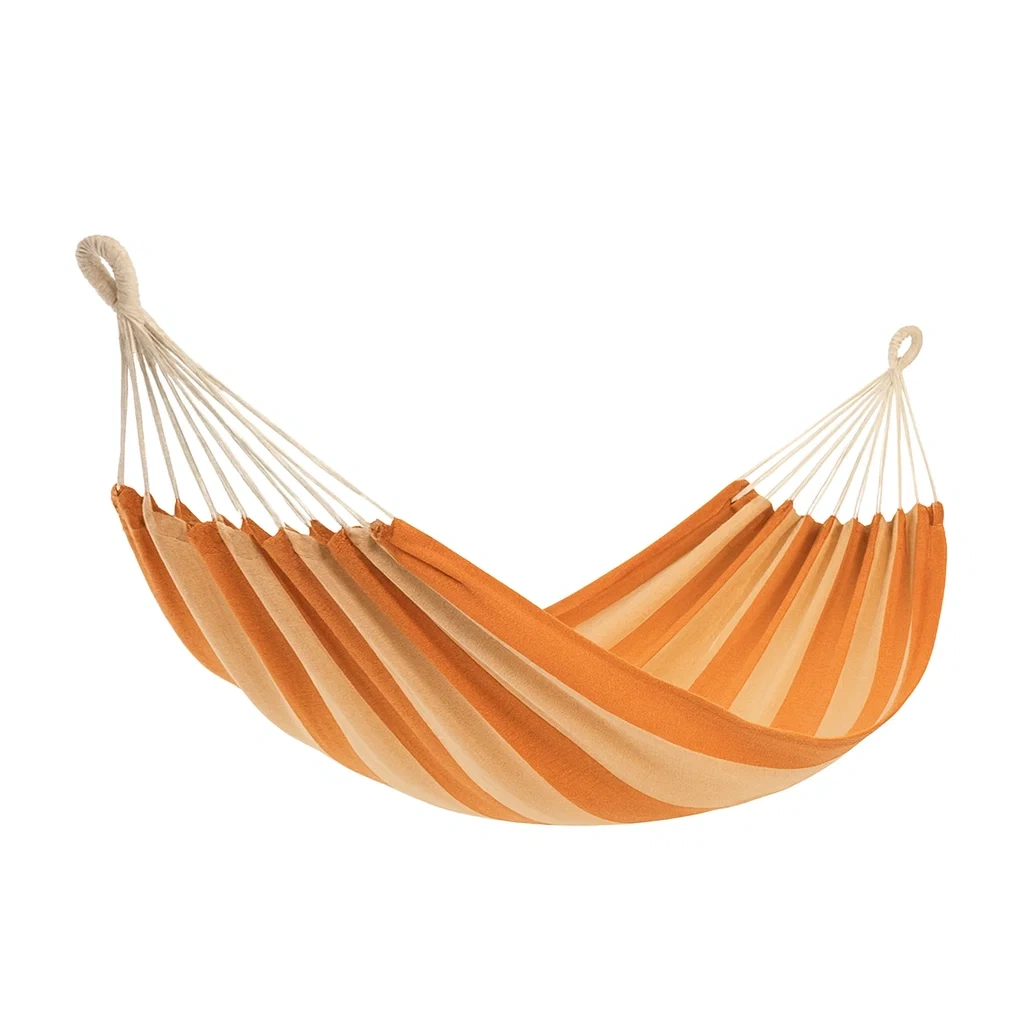 Hamac en coton rayé orange et beige 300x100 cm-Pure Furni Shco