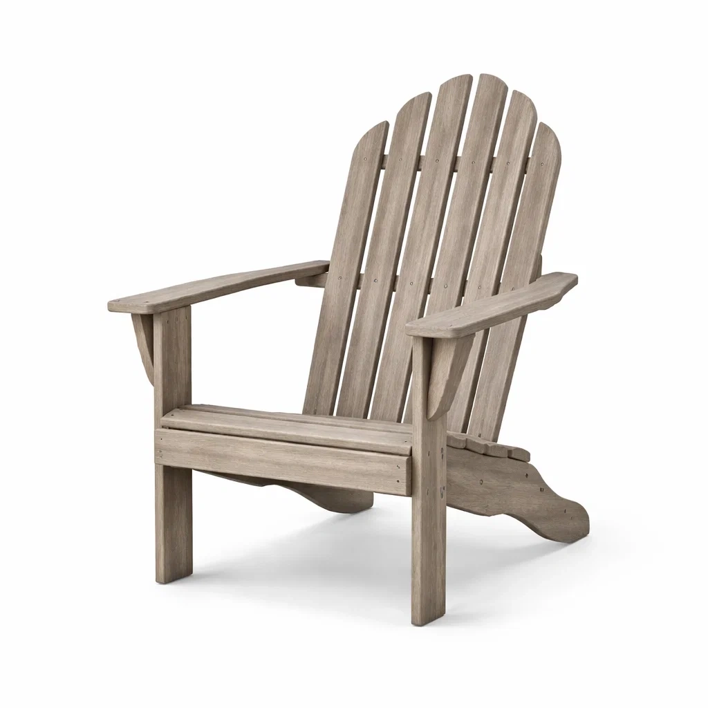 Sedia Adirondack in legno marrone chiaro-TRENDYSOFASTYLE