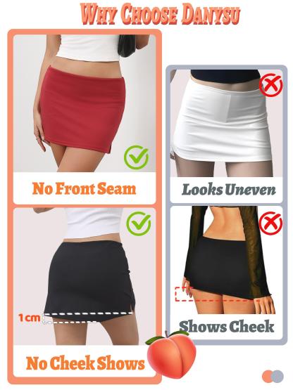 Danysu Mini Skirts For Women Sexy Skirt With Shorts Underneath Slit Summer Sports Vacation Going Out Outfits Stretch Skort Bottom