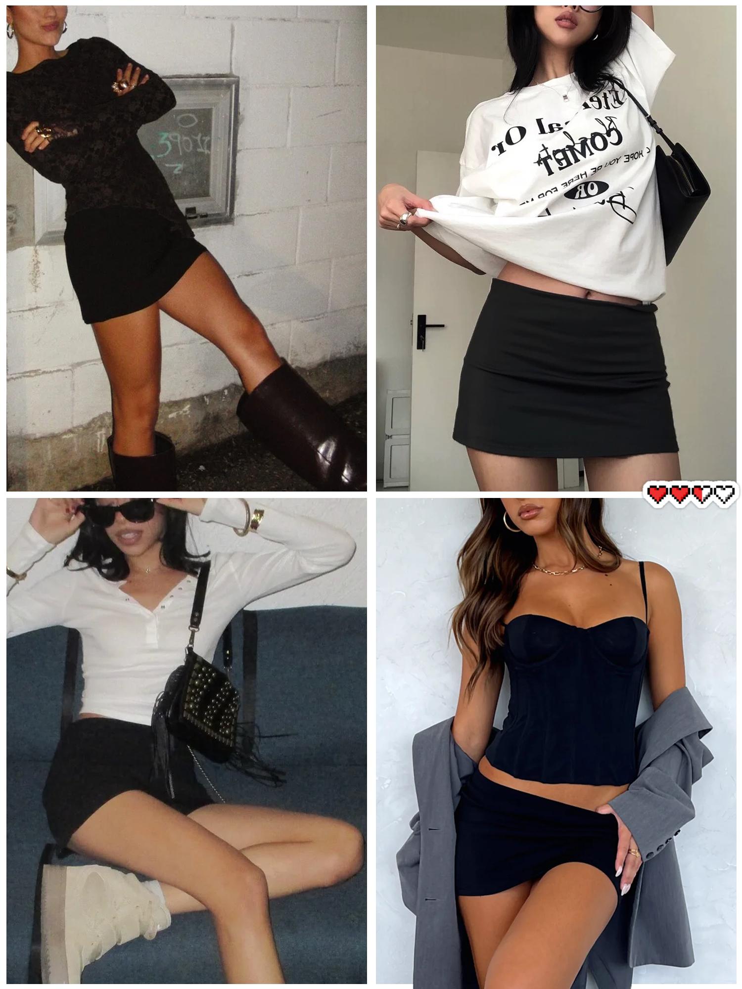 Danysu Mini Skirts For Women Sexy Skirt With Shorts Underneath Slit Summer Sports Vacation Going Out Outfits Stretch Skort Bottom