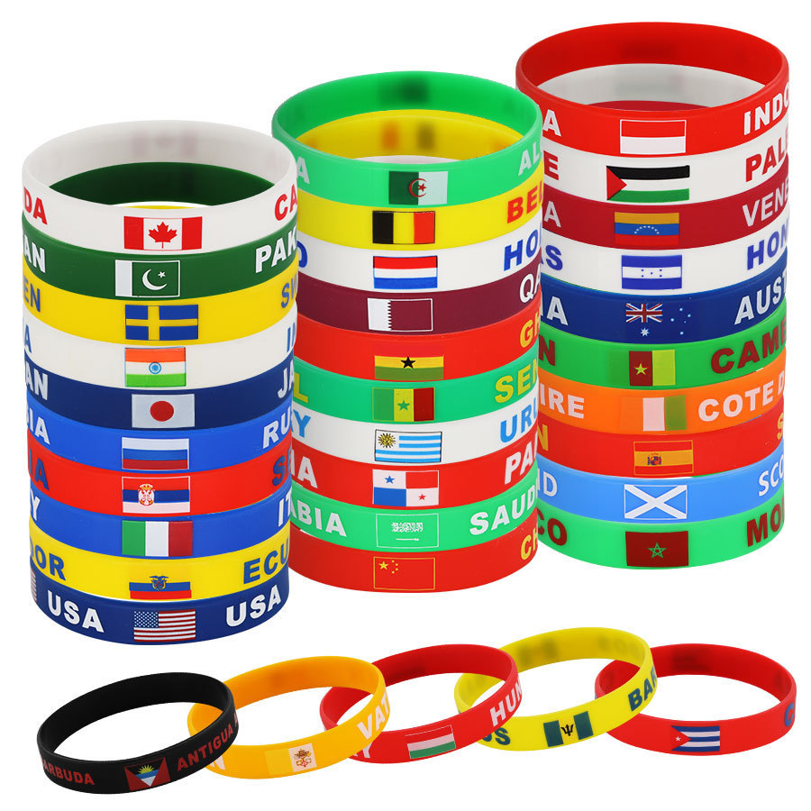 2026 World Cup National Flag Wristbands, Souvenirs and Support Items for the National Team