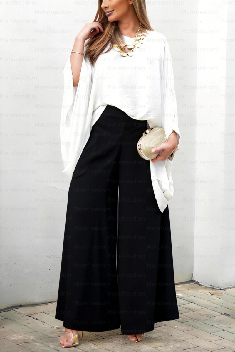 ⏰ LAST DAY SAVE 50%🔥Women's casual solid color loose wide-leg pants