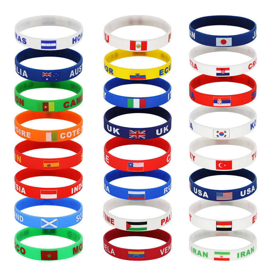 2026 World Cup National Flag Wristbands, Souvenirs and Support Items for the National Team
