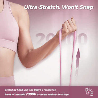 Figure-eight resistance band for women, back extension elastic band, home fitness equipment
