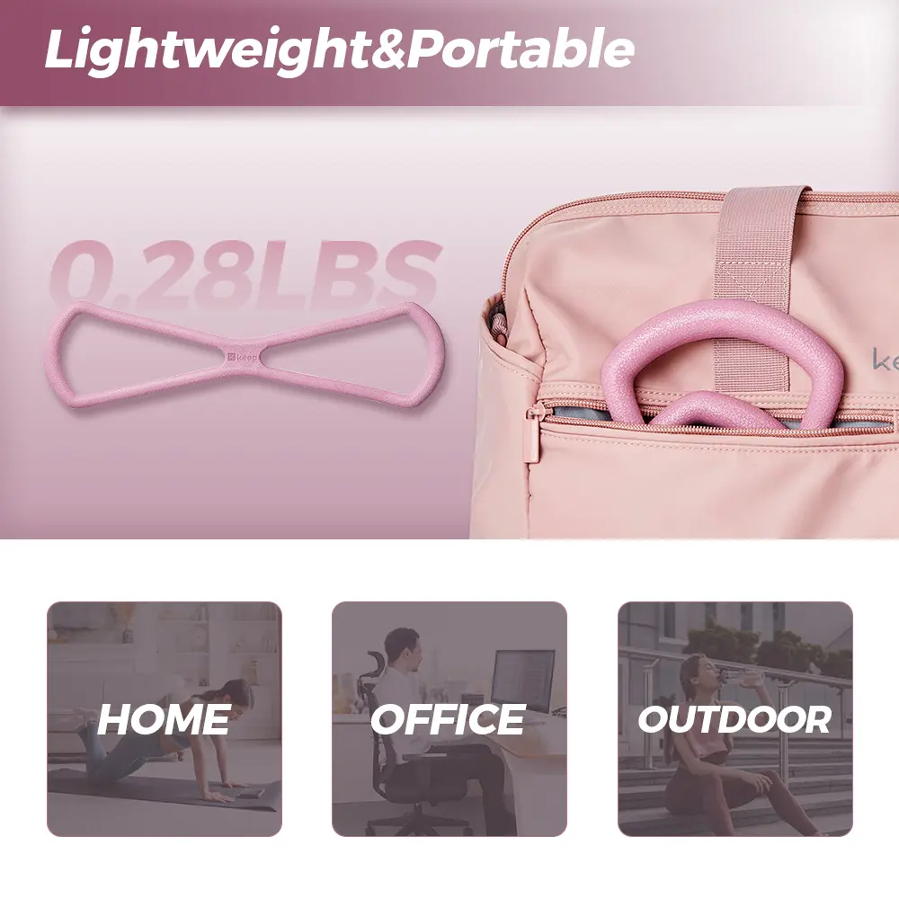 Figure-eight resistance band for women, back extension elastic band, home fitness equipment