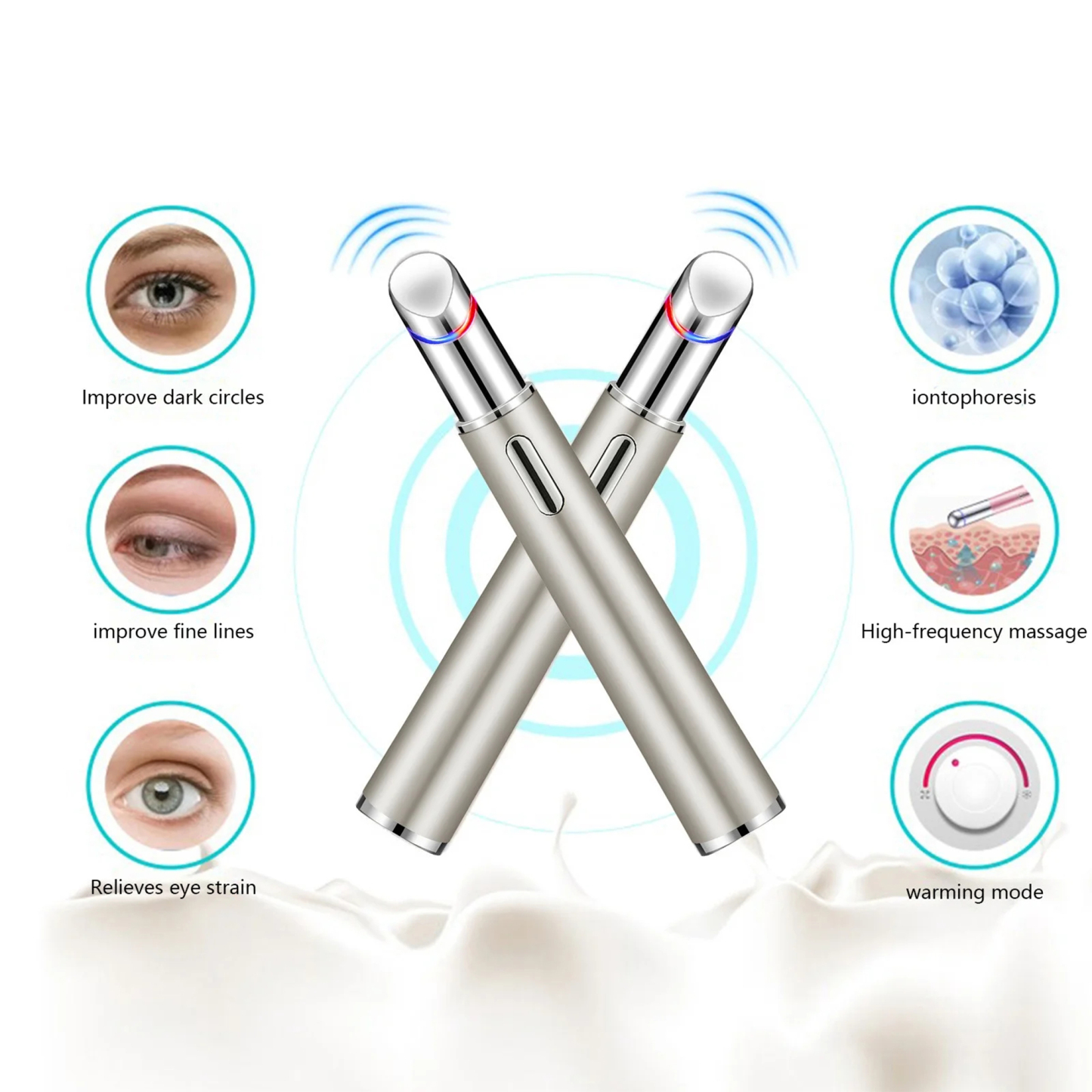 Eye Beauty Instrument Artifact Electric Hot Compress Eye Introduction Instrument Massage Instrument Red And Blue Light Household Eye Protection Instrument Beauty Instrument Wholesale