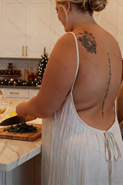 Women's backless casual dress for home and vacation