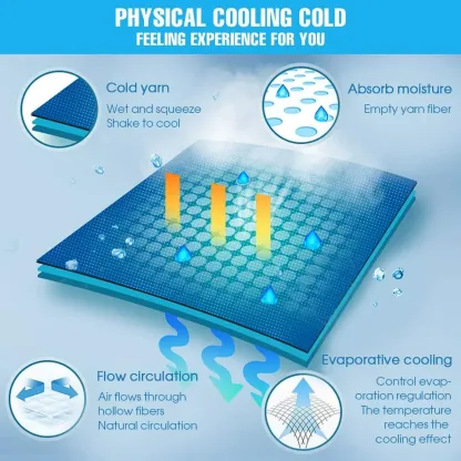 Cooling Ice Towel (Neck-Wrap Style) — Ideal for Sports, Running, Jogging, Fitness, and Cooling Down