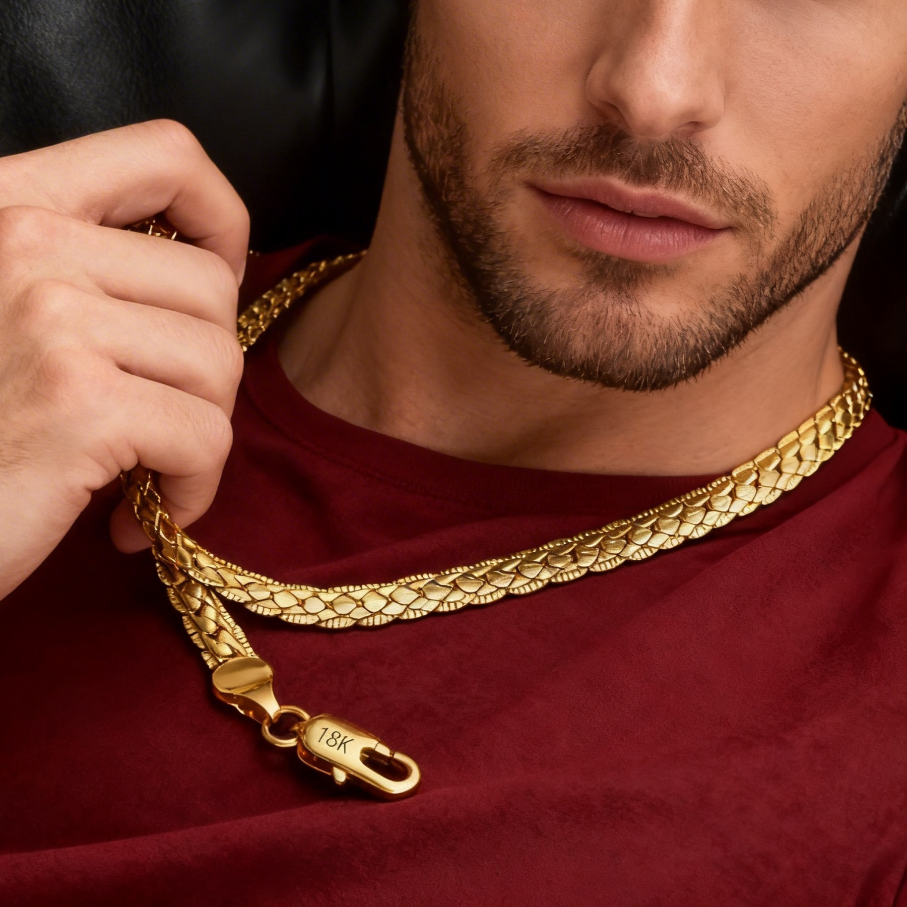 Monaco-Cuban gold-plated necklace, Italian men's and women's jewelry, a gift for fashion lovers