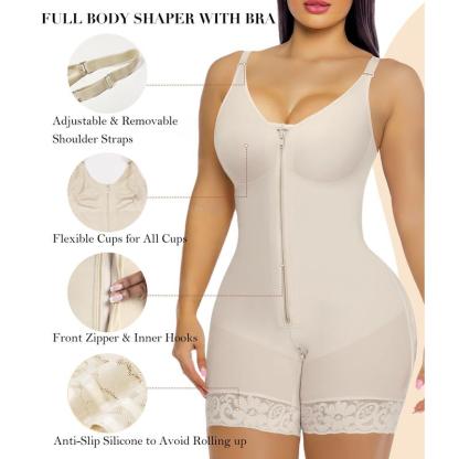 Tummy Control Butt Lifter Shaper – Zipper Crotch for Comfort and Confidence