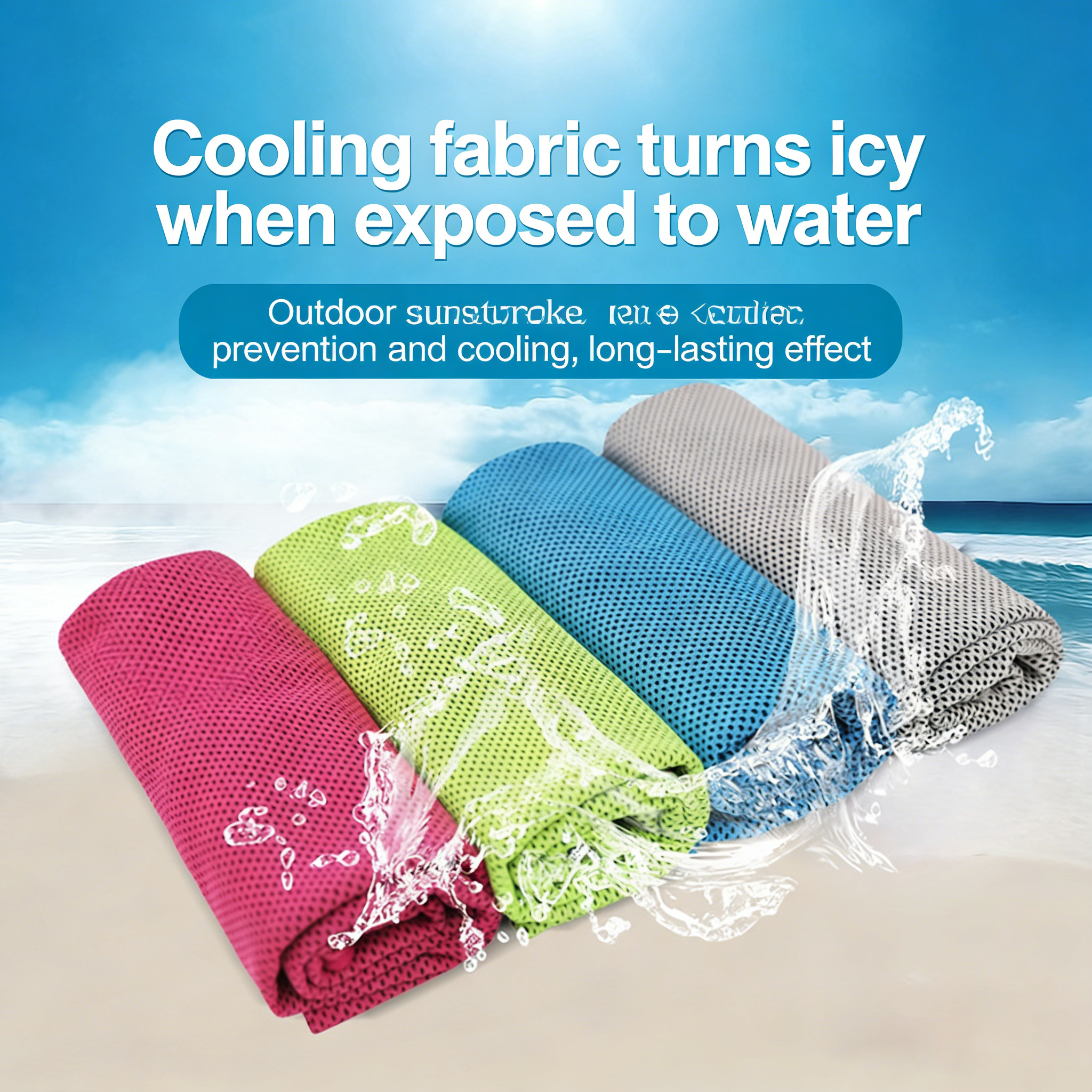 Cooling Ice Towel (Neck-Wrap Style) — Ideal for Sports, Running, Jogging, Fitness, and Cooling Down
