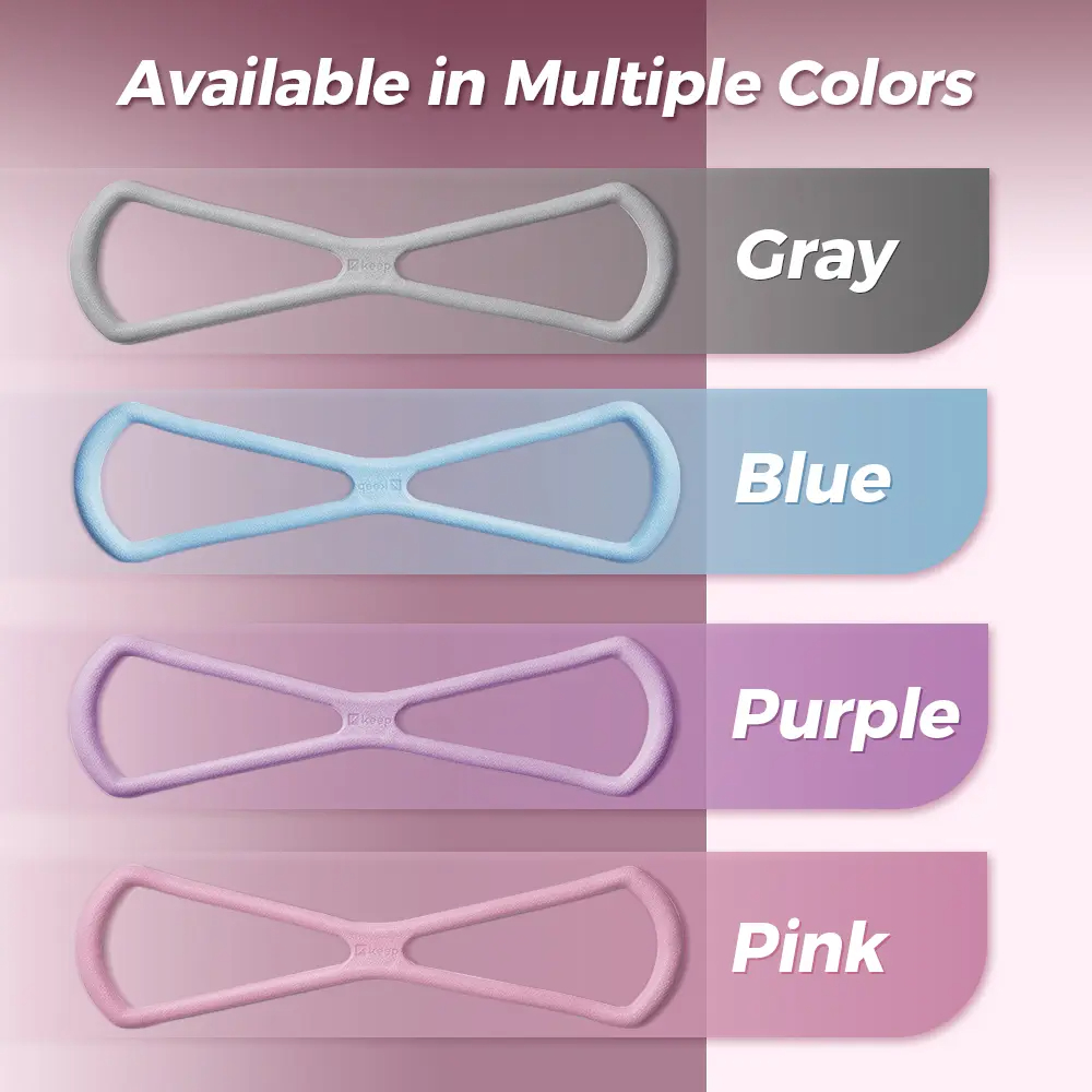 Figure-eight resistance band for women, back extension elastic band, home fitness equipment