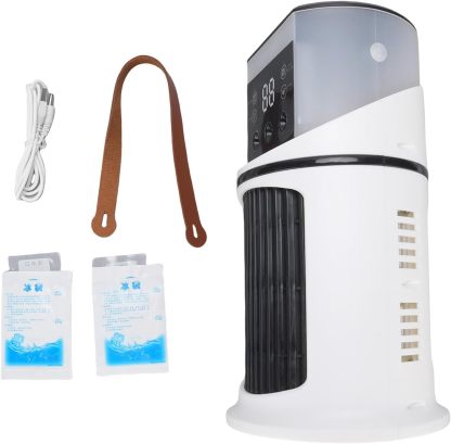 Desktop Spray Air Cooler — High-Power, Multifunctional, USB-Powered, and Timed Cooling Fan for Home and Office Use