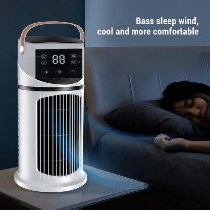 Desktop Spray Air Cooler — High-Power, Multifunctional, USB-Powered, and Timed Cooling Fan for Home and Office Use