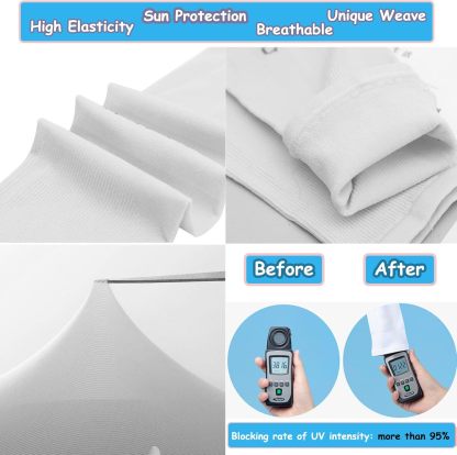 Unisex (Adults & Teens) Anti-UV Arm Sleeves — Compression "Ice-Feel" Sleeves with Thumbholes