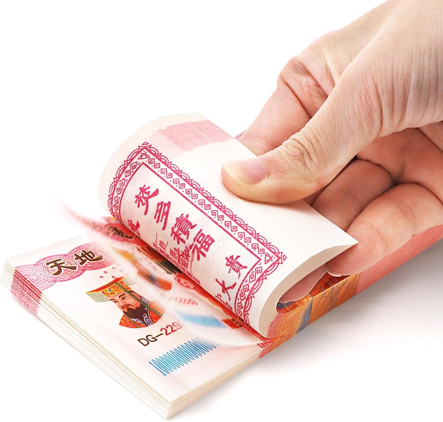 Peohud 1000 Pcs Ancestor Money, Traditional Chinese Joss Paper Money, Jade Emperor Heaven Bank Notes, Sacrificial Offerings for Funerals, Worshiping Ancestor, Tomb-Sweeping Day, Bring Good Fortune