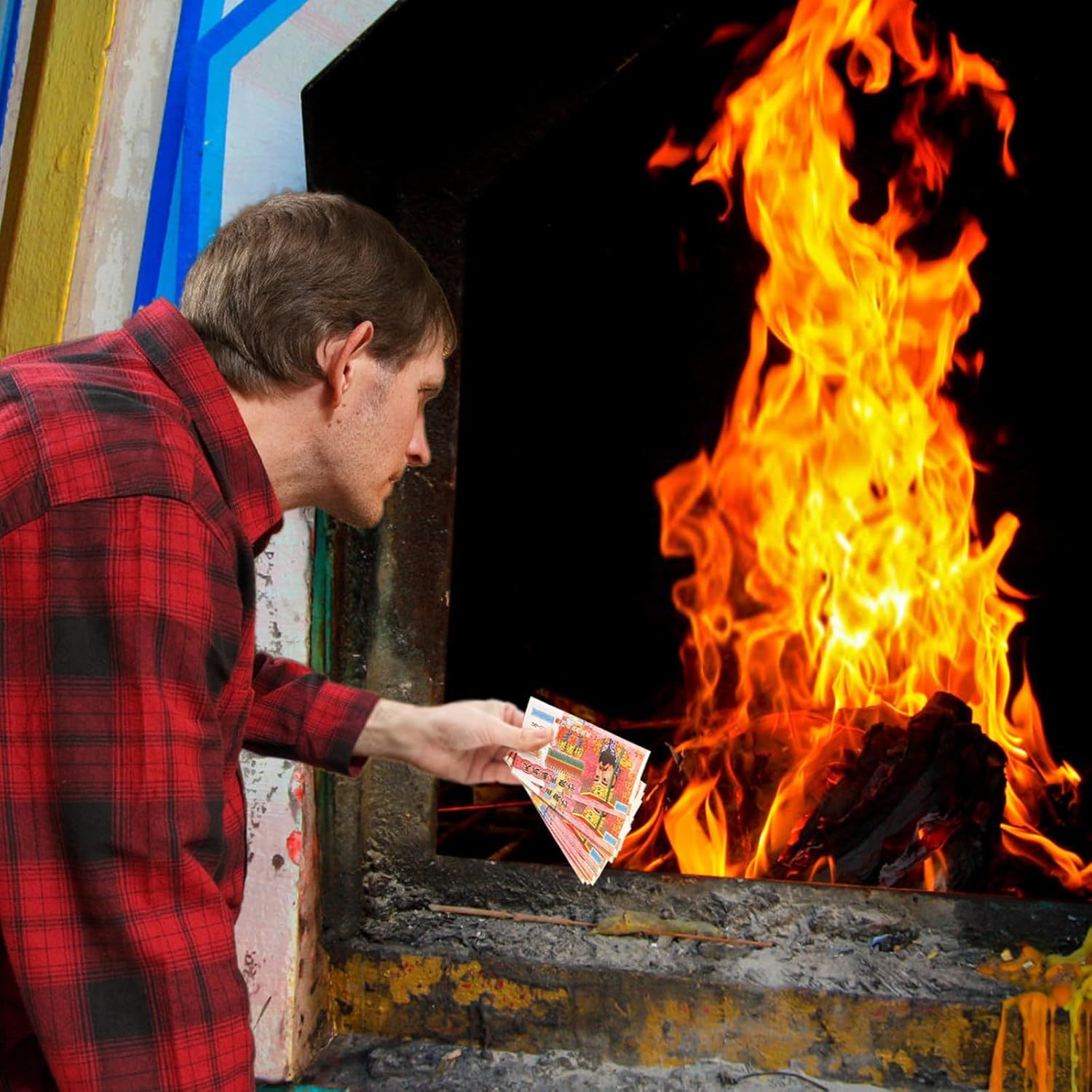 Peohud 1000 Pcs Ancestor Money, Traditional Chinese Joss Paper Money, Jade Emperor Heaven Bank Notes, Sacrificial Offerings for Funerals, Worshiping Ancestor, Tomb-Sweeping Day, Bring Good Fortune