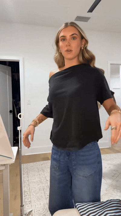 Women's Loose Casual Off-Shoulder Short-Sleeve Batwing Sleeve Solid Color