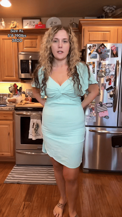 Women's summer short-sleeved high-waisted dress with a sweetheart neckline and a bow at the back a resort dress