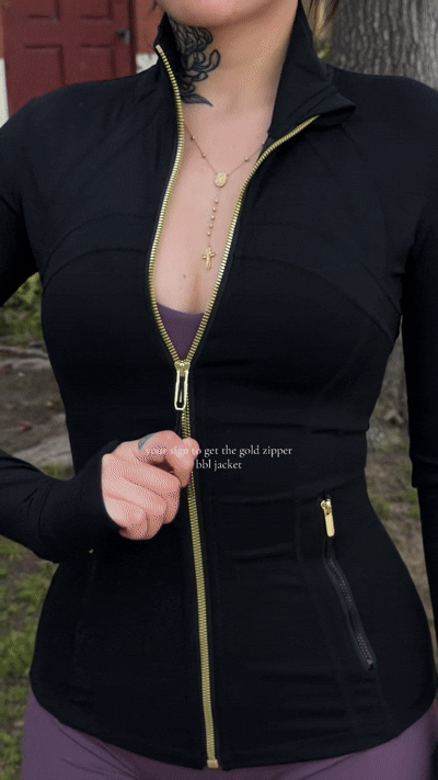 Women's Yoga Wear Sports Jacket Zipper Cardigan Long Sleeve Slim Fit Fitness Top