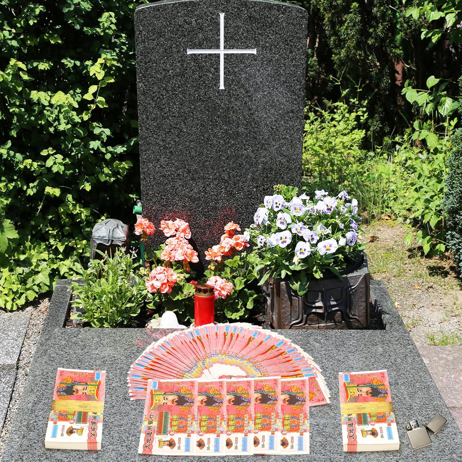 Peohud 1000 Pcs Ancestor Money, Traditional Chinese Joss Paper Money, Jade Emperor Heaven Bank Notes, Sacrificial Offerings for Funerals, Worshiping Ancestor, Tomb-Sweeping Day, Bring Good Fortune