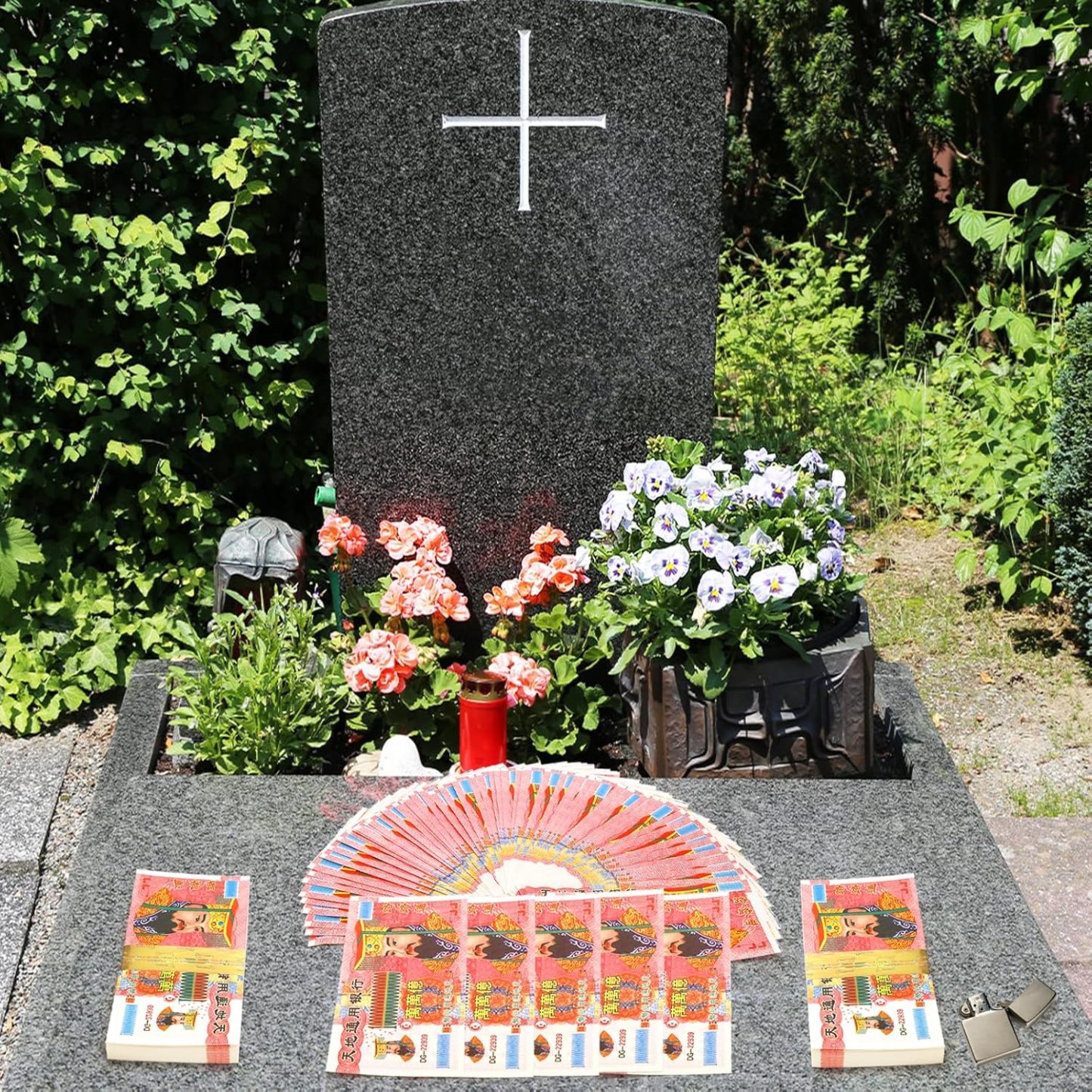 Peohud 1000 Pcs Ancestor Money, Traditional Chinese Joss Paper Money, Jade Emperor Heaven Bank Notes, Sacrificial Offerings for Funerals, Worshiping Ancestor, Tomb-Sweeping Day, Bring Good Fortune