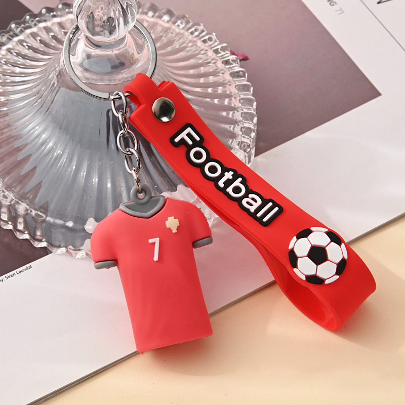 Outdoor Sports Series World Cup Football Jersey Keychain Car Keychain Doll Bag Pendant Small Gift