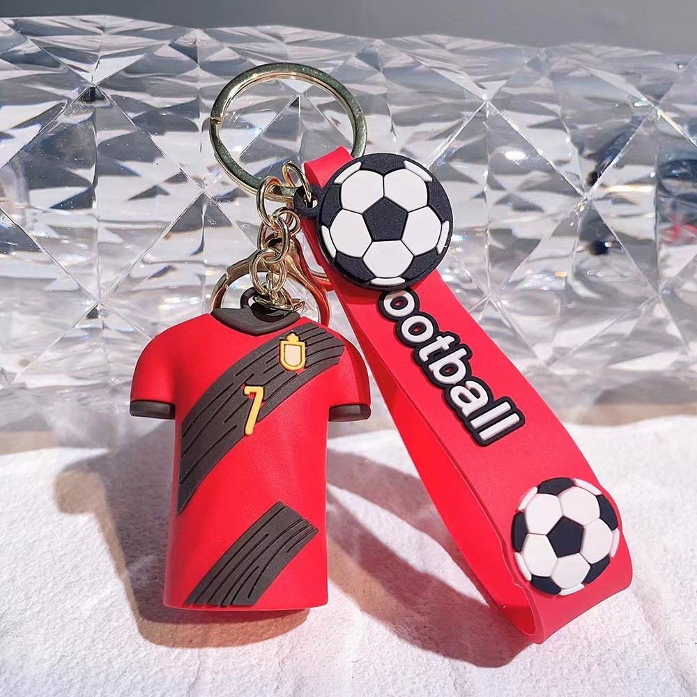 Outdoor Sports Series World Cup Football Jersey Keychain Car Keychain Doll Bag Pendant Small Gift