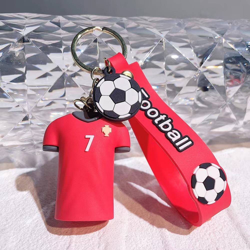 Outdoor Sports Series World Cup Football Jersey Keychain Car Keychain Doll Bag Pendant Small Gift