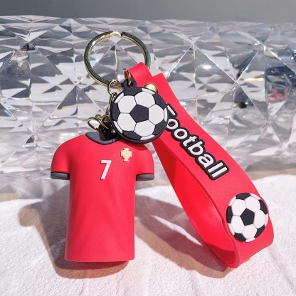 Outdoor Sports Series World Cup Football Jersey Keychain Car Keychain Doll Bag Pendant Small Gift