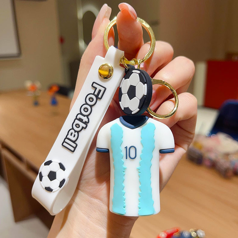 Outdoor Sports Series World Cup Football Jersey Keychain Car Keychain Doll Bag Pendant Small Gift