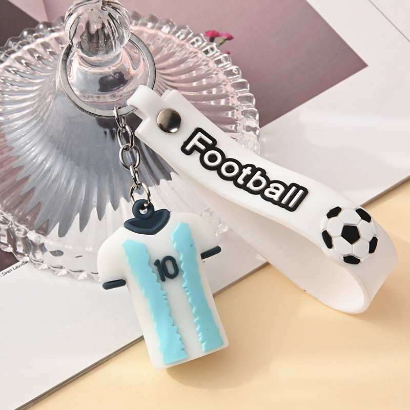 Outdoor Sports Series World Cup Football Jersey Keychain Car Keychain Doll Bag Pendant Small Gift